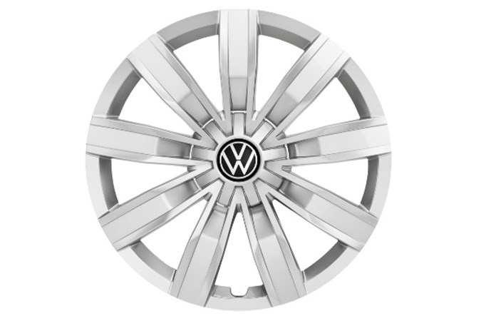 Hjulkapselsæt 17" Brilliant sølv m. nyt VW logo